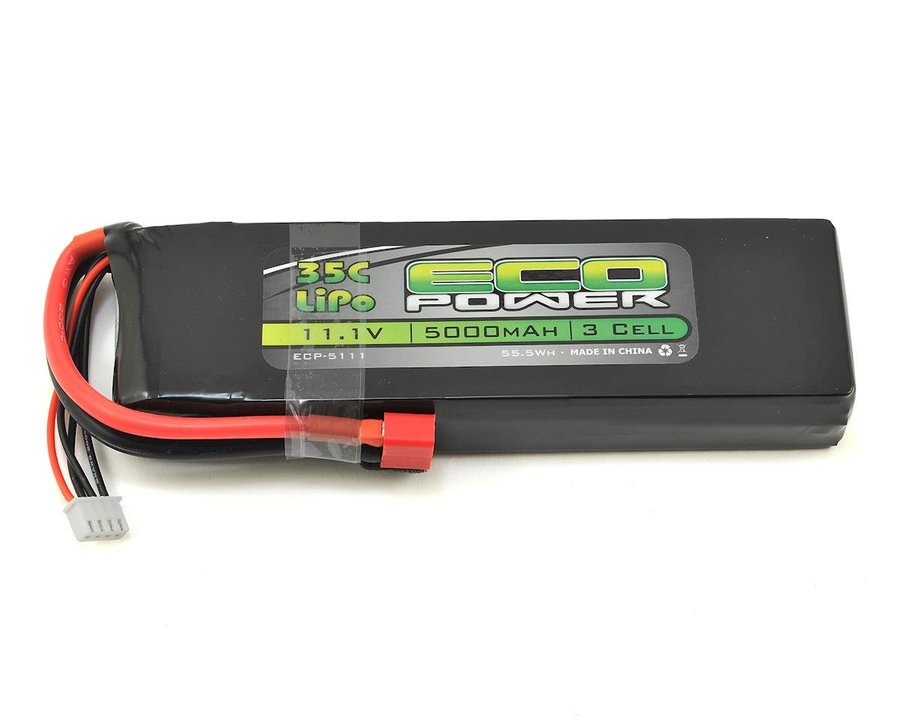 EcoPower "Electron" 3S LiPo 35C Battery (11.1V/5000mAh) w/T-Style Connector