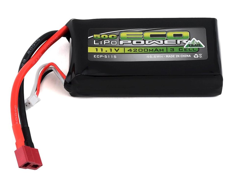 EcoPower "Trail" 3S Shorty 50C LiPo Battery (11.1V/4200mAh) (w/T-Style Connector)