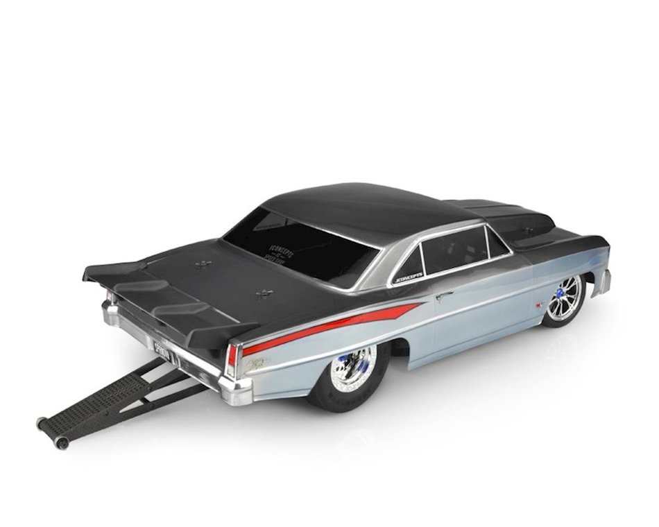 JConcepts 1966 Chevy II Nova V2 Street Eliminator Drag Racing Body (Clear)