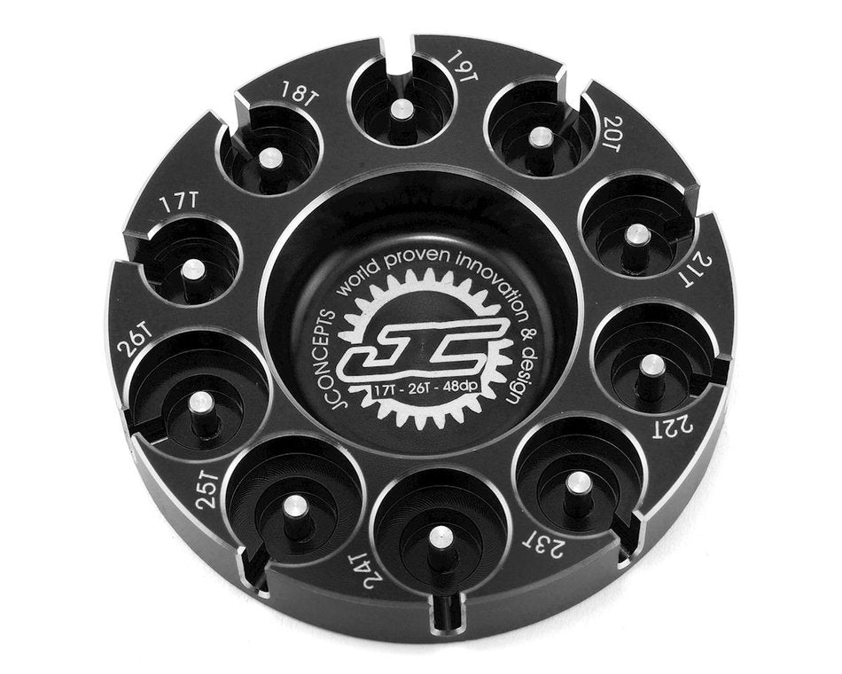 JConcepts Aluminum Pinion Puck Modified Range (Black)