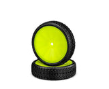 Fuzz Bite LP 2wd Front, Pre-mounted on 3376Y Wheels, Fits 1/10th Front 2wd Vehicles