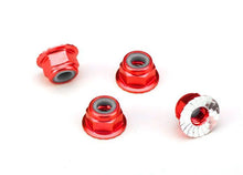 Load image into Gallery viewer, Traxxas Nuts, aluminum, flanged, serrated (4mm)