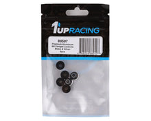 Load image into Gallery viewer, 1UP Racing 4mm Aluminum Flanged Locknuts (Black/Silver) (6)