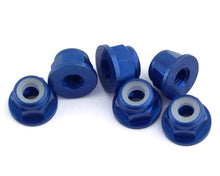 Load image into Gallery viewer, 1UP Racing 3mm Aluminum Flanged Locknuts (Dark Blue) (6)