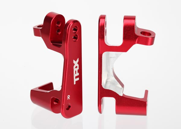 TRAXXAS  Caster blocks (c-hubs), 6061-T6 aluminum (red-anodized), left & right