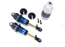 Load image into Gallery viewer, Traxxas Shocks, GTR long blue-anodized, PTFE-coated bodies with TiN shafts (fully assembled, without springs) (2)