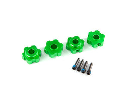 17mm Green Aluminum Hex Wheel Hubs (2)