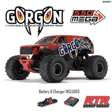 Load image into Gallery viewer, Arrma 1/10 GORGON 4X2 MEGA 550 Brushed Monster Truck RTR with Battery &amp; Charger