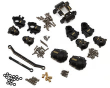 Load image into Gallery viewer, Injora Redcat Ascent-18 5-in-1 Essential Brass Upgrade Parts Combo (Black) (With Rear Portal Covers)