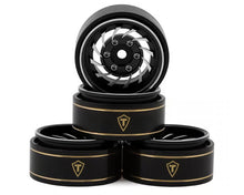 Load image into Gallery viewer, Treal Hobby Type L 1.0" Aluminum Cyclone Beadlock Wheels (Silver) (4) (27.5g ea)