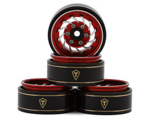 Load image into Gallery viewer, Treal Hobby Type L 1.0" Aluminum Cyclone Beadlock Wheels (Red) (4) (27.5g ea)