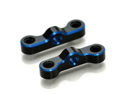 Exotek B74/B6.2 HD Aluminum Rear Hub Link Mounts (Black/Blue) (2)