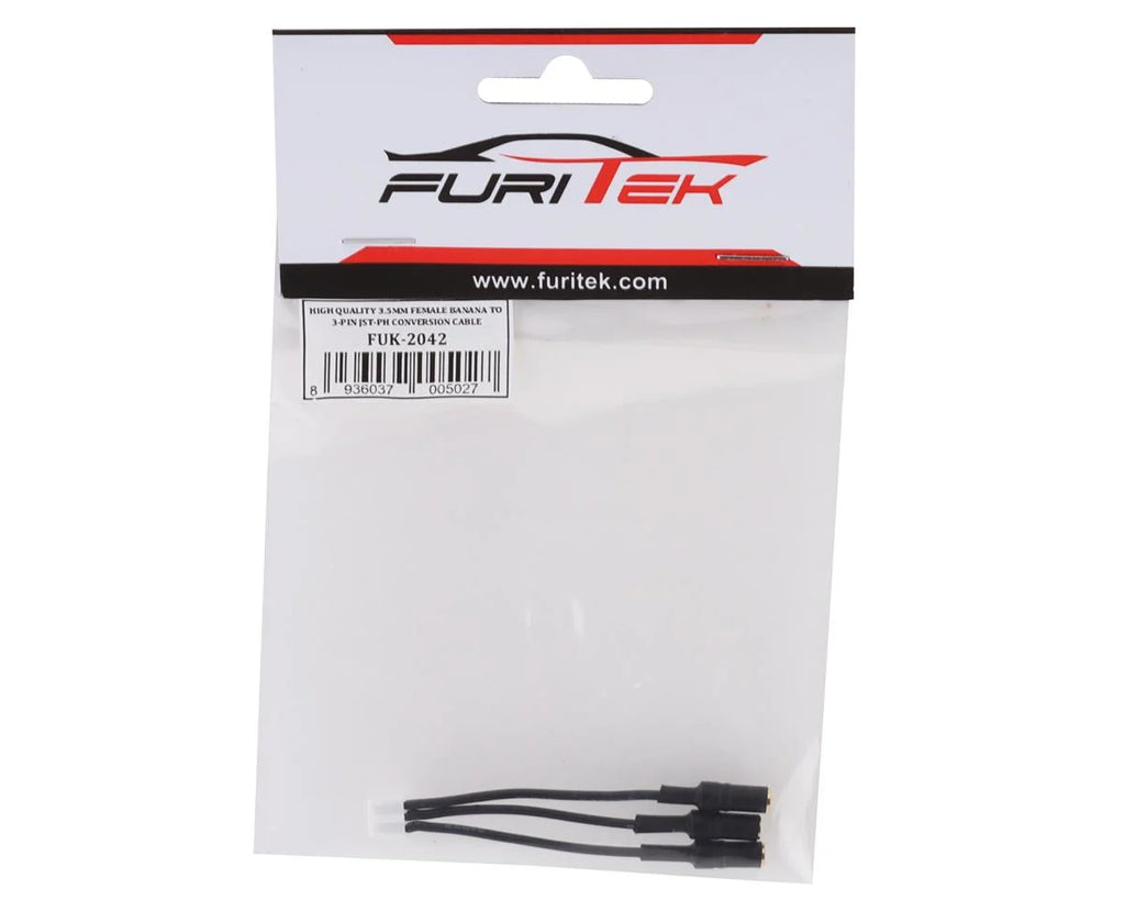 FuriTek 3 pin JST-PH to 3.55mm Female Bullet Connector Adapter Cable