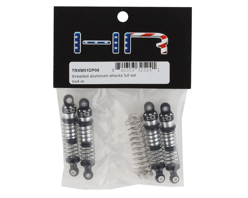 Hot Racing Traxxas TRX-4M Threaded Aluminum Shocks (Black) (4)