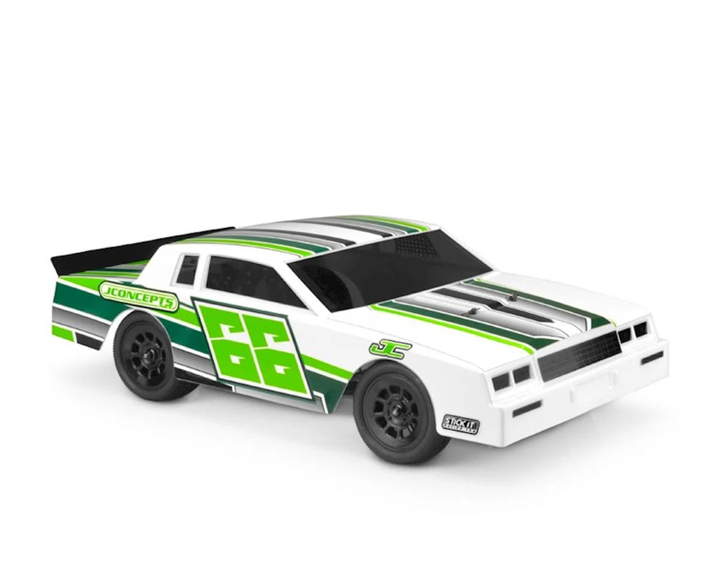 JConcepts 1987 Chevy Monte Carlo Street Stock Dirt Oval Body (Clear) (Lightweight)