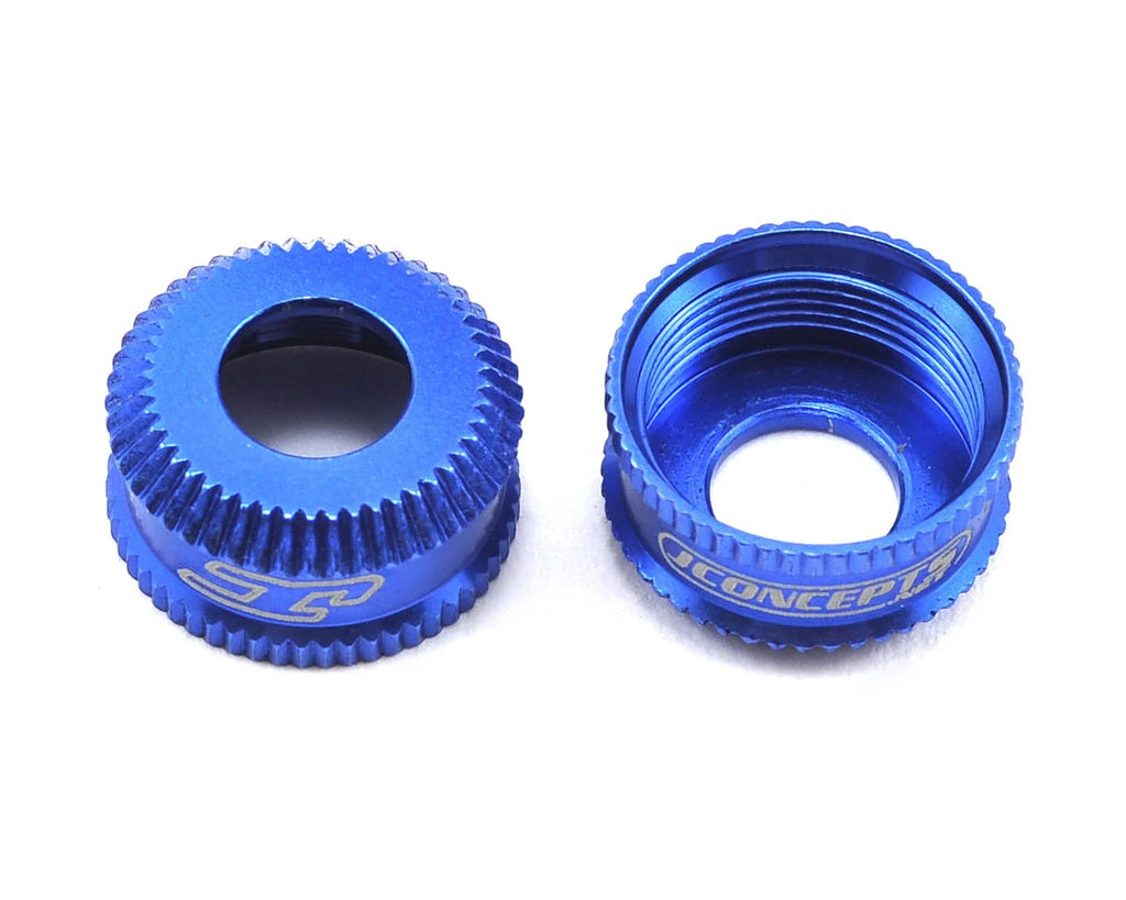 JConcepts Fin Aluminum VCS Shock Bottom Cap (Blue) (2)