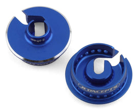 JConcepts Team Associated Fin Aluminum 13mm Shock Spring Cups (Blue)