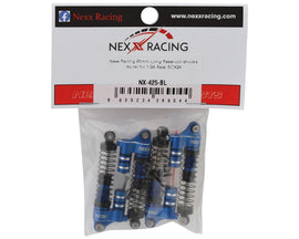 NEXX Racing SCX24 45mm Aluminum Oil-Filled Threaded Reservoir Shocks (Blue) (4)