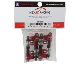 SCX24 45mm Aluminum Oil-Filled Threaded Reservoir Shocks (Red) (4)
