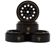 Load image into Gallery viewer, Treal Hobby Type A 1.0&quot; 12-Hole Brass Beadlock Wheels (Black) (4) (40g)