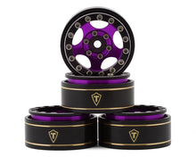 Load image into Gallery viewer, Treal Hobby Type B 1.0&quot; 5-Spoke Beadlock Wheels (Black/Purple) (4) (22.4g)