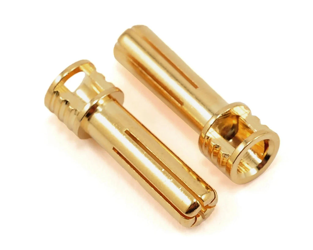 TQ Wire 5mm "Flat Top" Male Bullet Connector (Gold) (2)