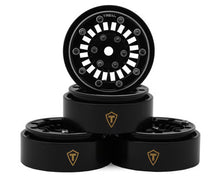 Load image into Gallery viewer, Type C 1.0" Aluminum Beadlock Crawler Wheels (Black) (4) (27.3g)