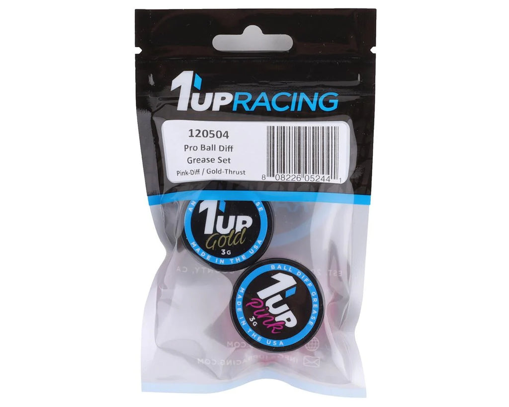 1UP Racing Pro Ball Differential Grease Combo (Gold & Pink)