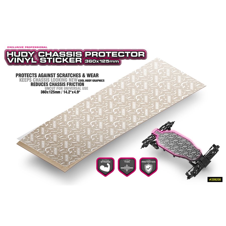 HUDY CHASSIS PROTECTOR VINYL STICKER 360X125MM