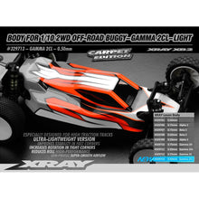 Load image into Gallery viewer, Xray Gamma 2C 2WD Off-Road Buggy Body (XB2C 2021) (Lightweight)