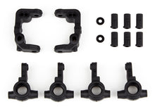 Load image into Gallery viewer, Team Associated RC10B6.4 -1mm Scrub Caster &amp; Steering Blocks (Carbon)
