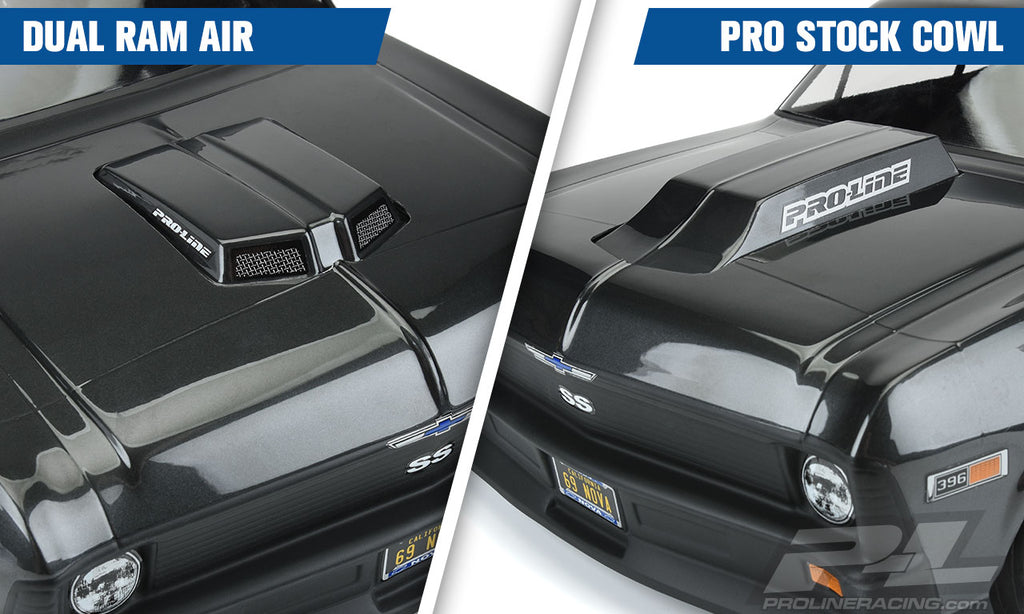 No Prep Drag Racing Optional Hood Scoops and Blowers (Clear)