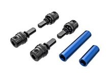 Load image into Gallery viewer, Traxxas trx4m Driveshafts, center, male (steel) (4)/ driveshafts, center, female, 6061-T6 aluminum (blue-anodized) (front &amp; rear)/ 1.6x7mm BCS (with threadlock) (4)