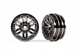 traxxas trx4m Wheels, 1.0" (black chrome) (2)