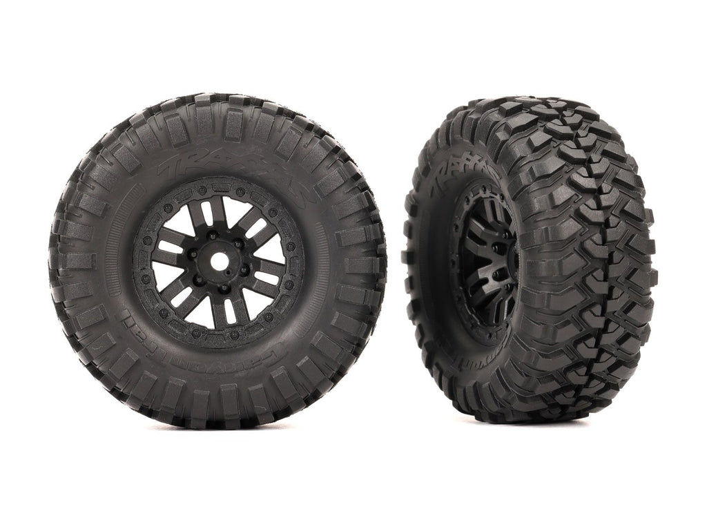 Tires & wheels, assembled (black 1.0" wheels, Canyon Trail 2.2x1.0" tires) (2)