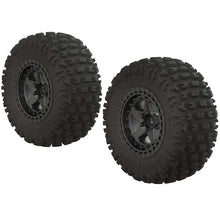 Load image into Gallery viewer, 1/10 dBoots Fortress SC 2.2/3.0 Pre-Mounted Tires, 14mm Hex, Black Chrome (2)