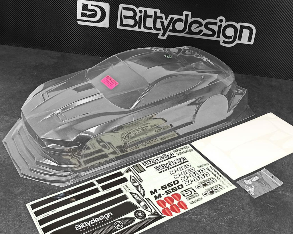 Bittydesign M-550 1/10 Pro No Prep Street Eliminator Drag Racing Body (Clear)