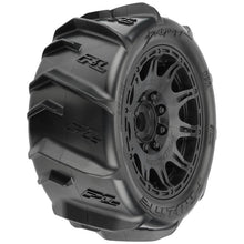 Load image into Gallery viewer, 1/6 Dumont Sand/Snow Tires F/R 5.7&quot; Tires MTD 24mm Black Raid (2)