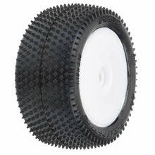 Load image into Gallery viewer, 1/18 Prism Rear Carpet Mini-B Tires Mounted 8mm White Wheels (2)