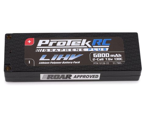 ProTek RC 2S 130C Low IR Si-Graphene + HV LCG LiPo Battery (7.6V/6800mAh) w/5mm Connectors (ROAR Approved