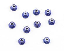 Load image into Gallery viewer, Team Associated Factory Team 3mm Aluminum Flanged Locknut (Blue) (10)