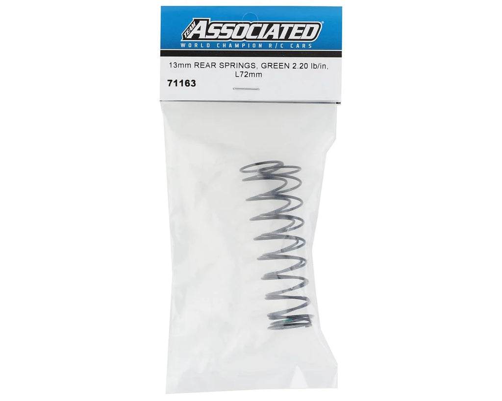 Team Associated 13mm Rear Shock Spring (Green/2.20lbs) (72mm)