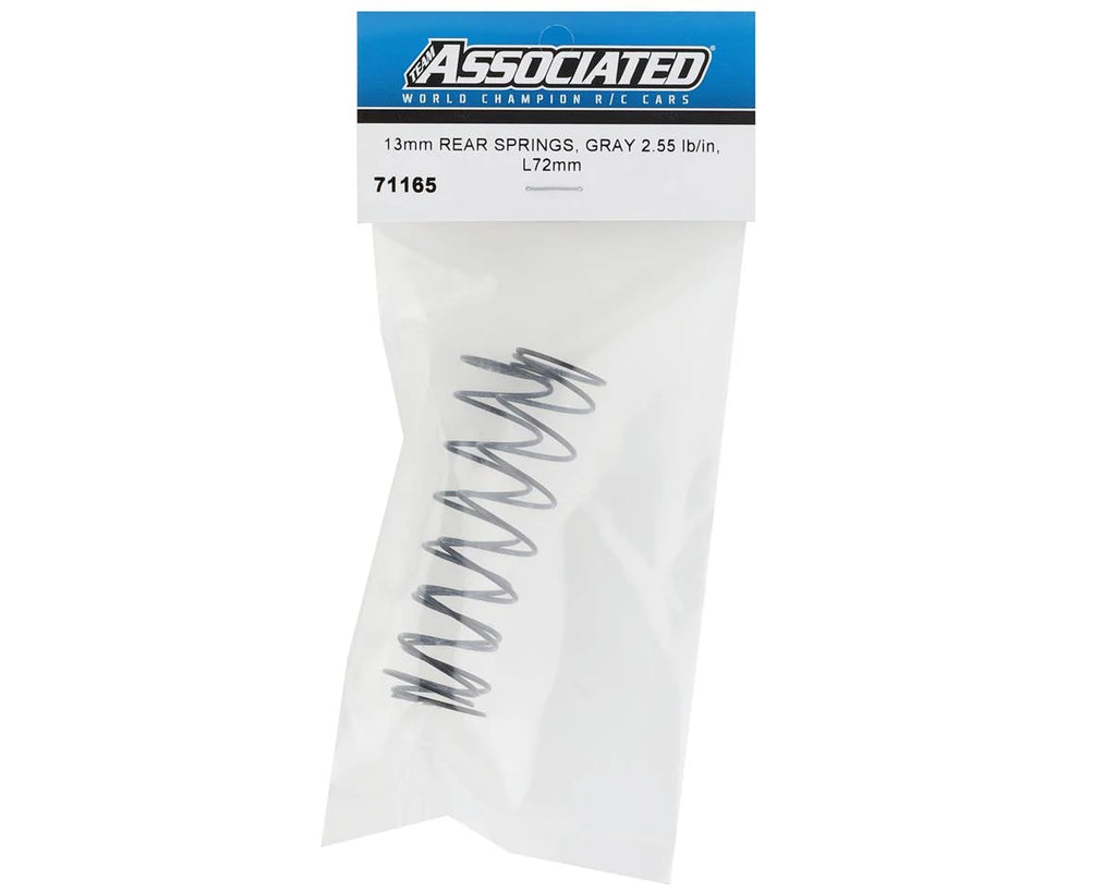 Team Associated 13mm Rear Shock Spring (Grey/2.55lbs) (72mm)