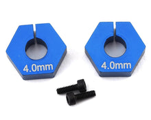Load image into Gallery viewer, Team Associated RC10 B6.2 4.0mm Clamping Wheel Hex (Blue) (2)