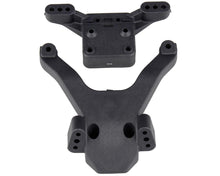 Load image into Gallery viewer, Team Associated RC10B6.3 Factory Team Front Top Plate &amp; Ballstud Mount (Carbon)