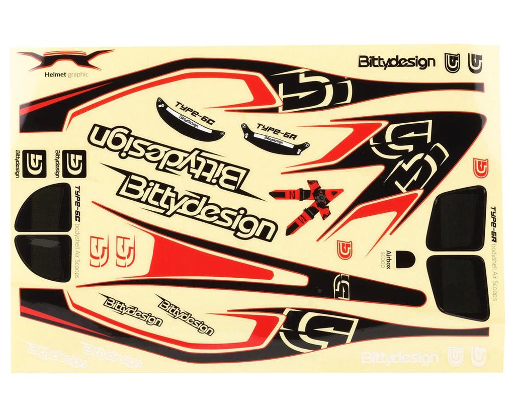 Bittydesign "Type-6R" 1/10 F1 Body (Clear) (Light Weight)