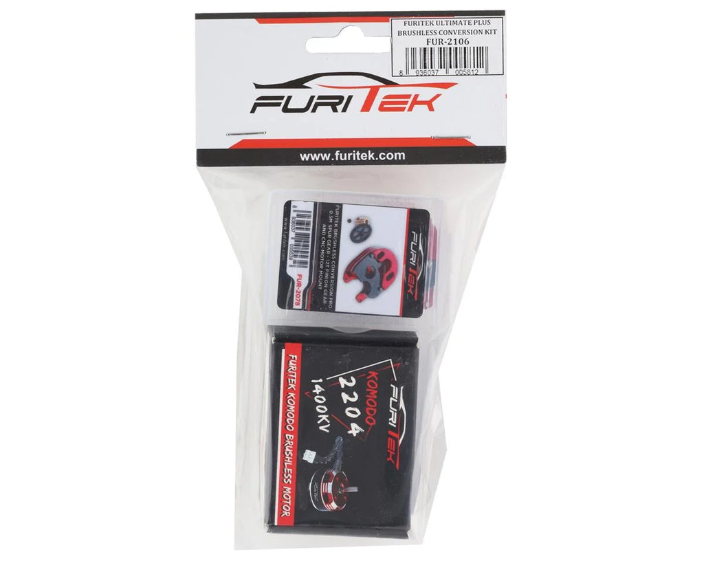 Furitek SCX24 Komodo Ultimate Plus Brushless Conversion Kit (2204 Motor, Aluminum Motor Mount, Spur & Pinion Gear)