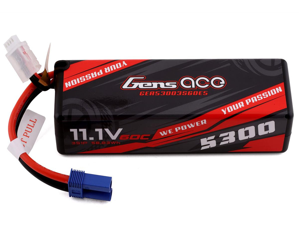 Gens Ace 3s LiPo Battery 60C (11.1V/5300mAh) w/EC5 Connector