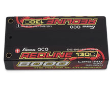 Load image into Gallery viewer, Gens Ace Redline 1S LiHV LiPo LCG Battery 130C (3.8V/8000mAh) w/5mm Bullets