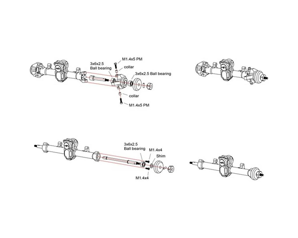 Hot Racing Axial SCX24 Brass Axle Weight (Use w/HRASXTF39W04)